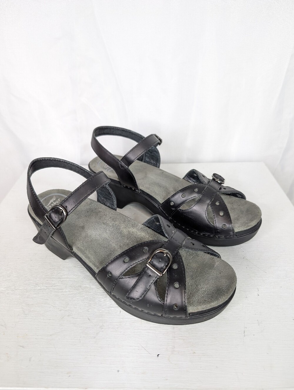 Dansko Sissy Oiled Leather Heeled Clog Sandals - Size 10